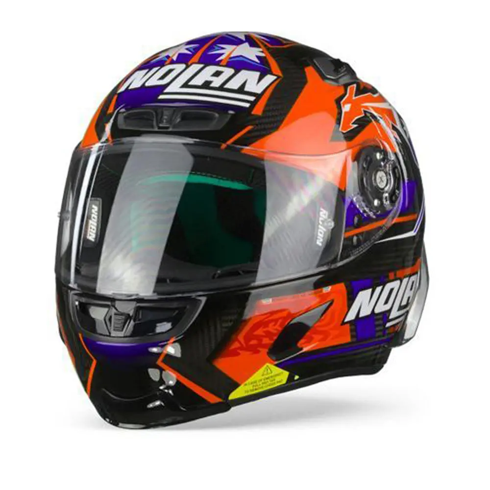Nolan X-803 Rs Ultra Carbon 24 Stoner Carbon Black Fluo Red Blue Full Face Helmet 1