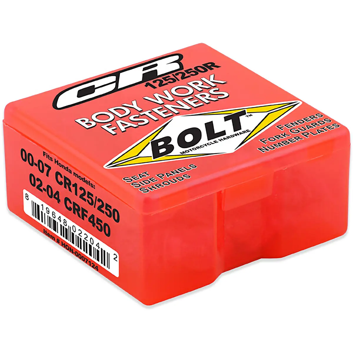 Bolt Motorcycle Full Plastic Fastener Kit - Honda 7