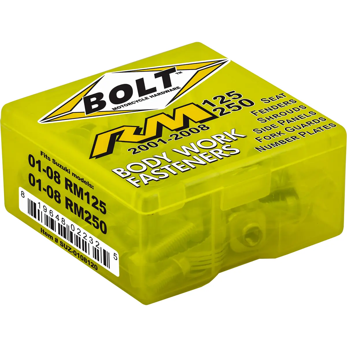 Bolt Motorcycle Full Plastic Fastener Kit - Suzuki 4