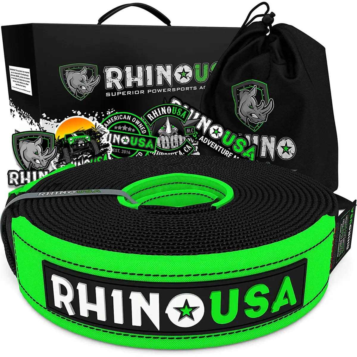 Rhino Usa 2" X 20' Ultimate Recovery Tow Strap 1