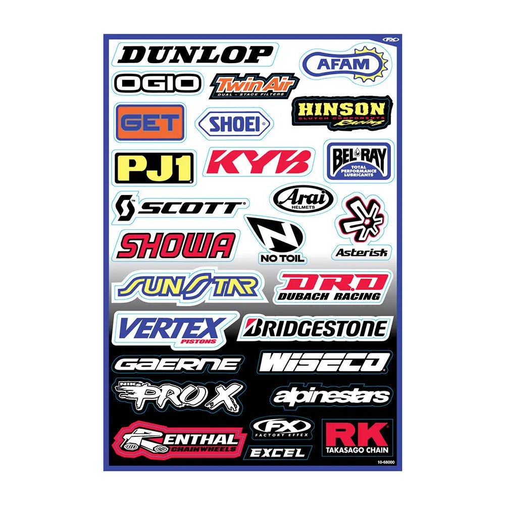 Factory Effex Sticker Sheet - Sponsor 1