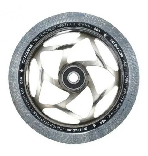 120Mm X 30Mm Tri Bearing Wheel - Chrome/Clear - Envy 1