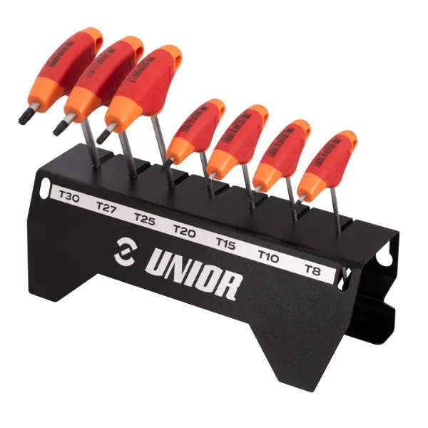 Unior Tx Head Screwdriver With T Handle Set With Stand 1