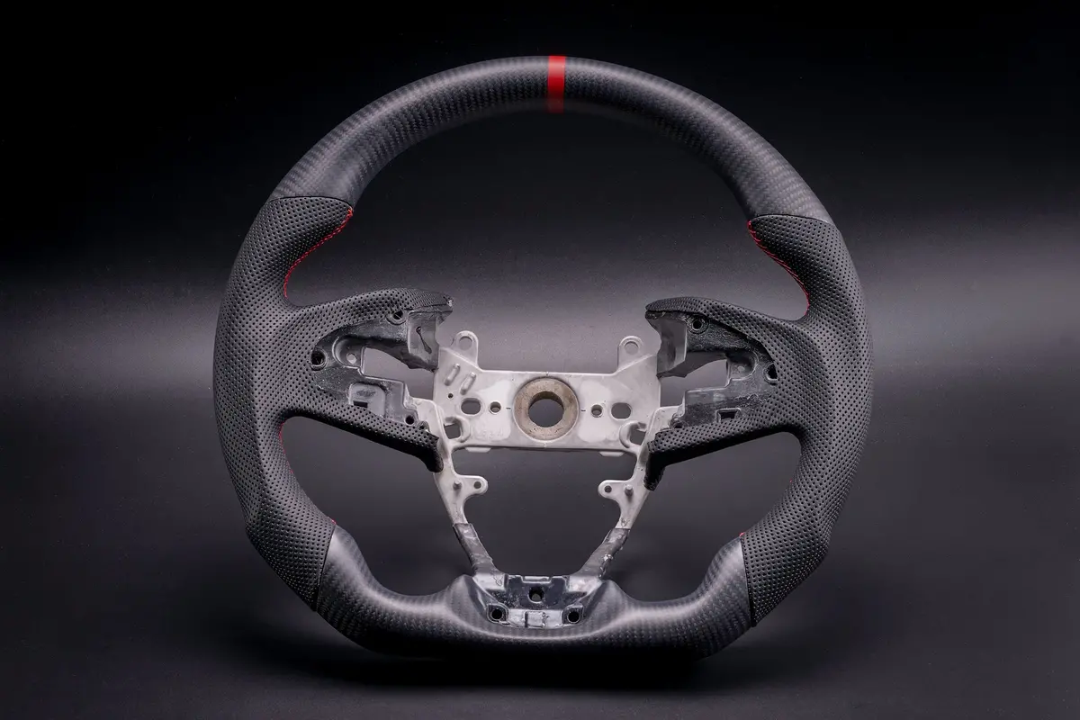 Steering Wheel - Honda - Civic 10Th Gen Matter Carbon Black Leather 1