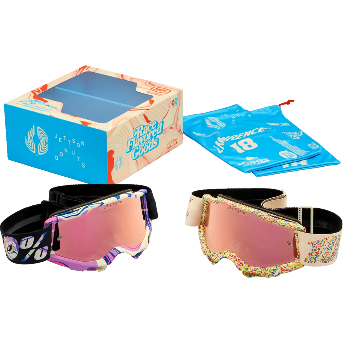 100% Accuri 2/Pk Le Jett Lawrence Donut Goggles 1