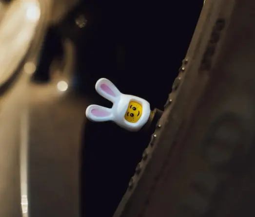 Brick Caps Easter Bunny [White] Brick Air Valve Cap [Pair] 1