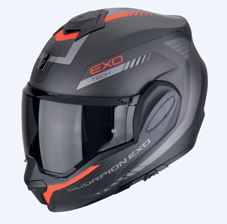 Scorpion EXO-Tech Evo Carbon Modular Helmet with Cosy Liner