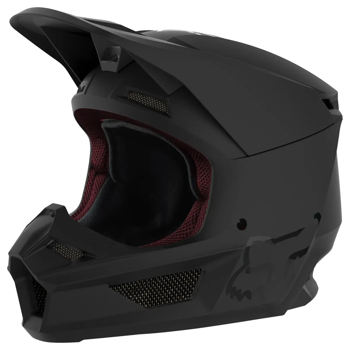 Fox Racing Youth V1 Core Matte Black Helmet 1