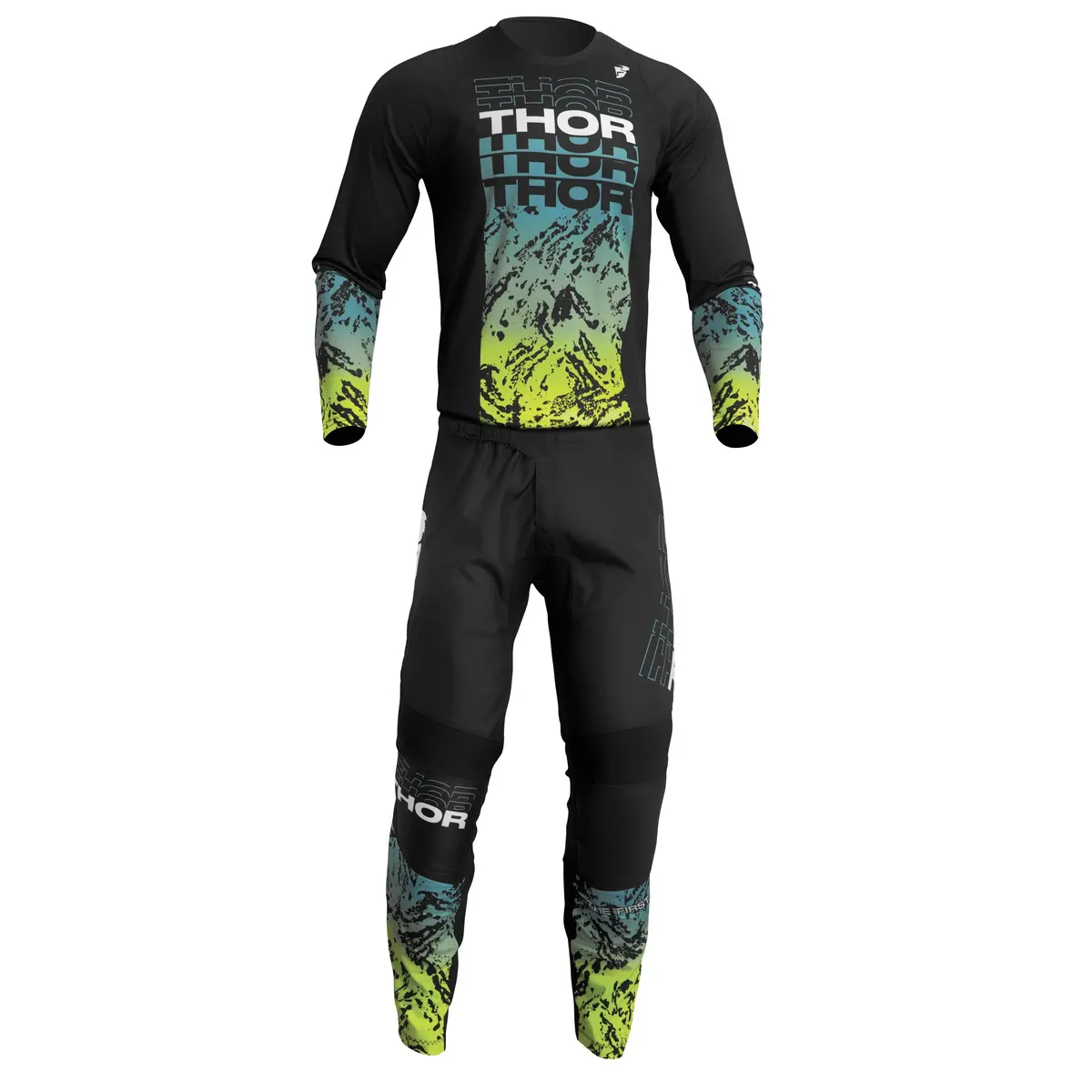 2023 Thor Youth Sector Atlas Black/Teal Gear Combo 1