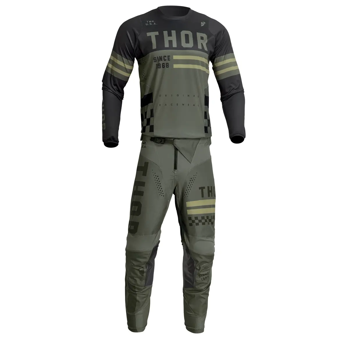 2024 Thor Pulse Combat Army/Black Gear Combo 1