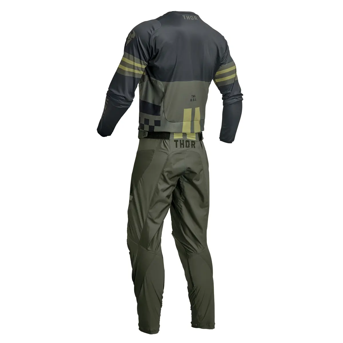 2024 Thor Youth Pulse Combat Army/Black Gear Combo 2