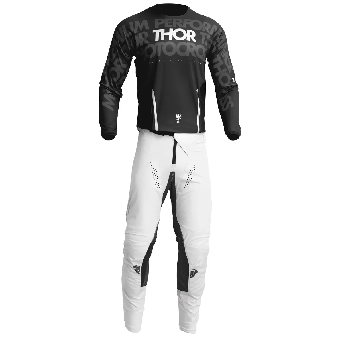 2024 Thor Pulse Mono Black/White Gear Combo 1