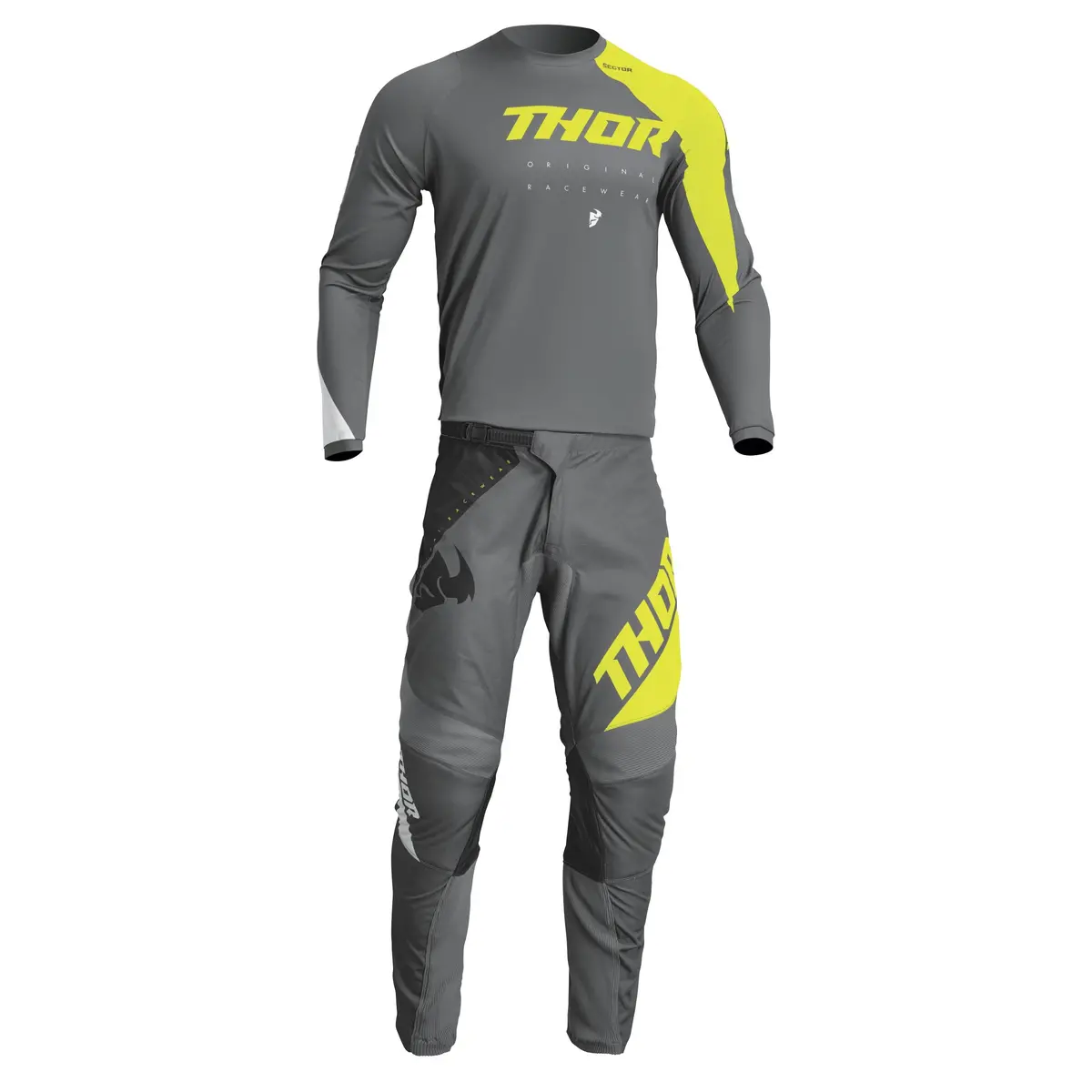2023 Thor Sector Edge Gray/Acid Gear Combo 1