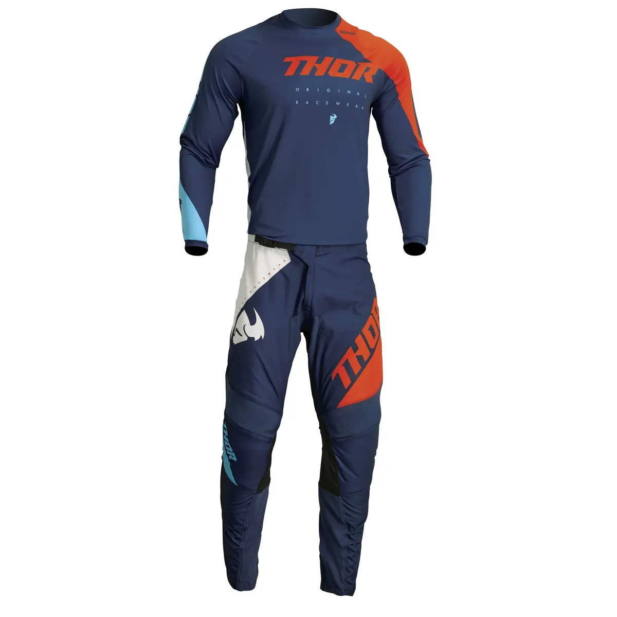 2023 Thor Sector Edge Navy/Red Orange Gear Combo 1