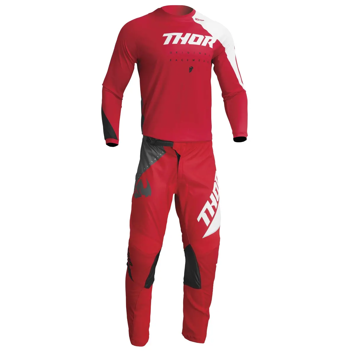 2023 Thor Sector Edge Red/White Gear Combo 1