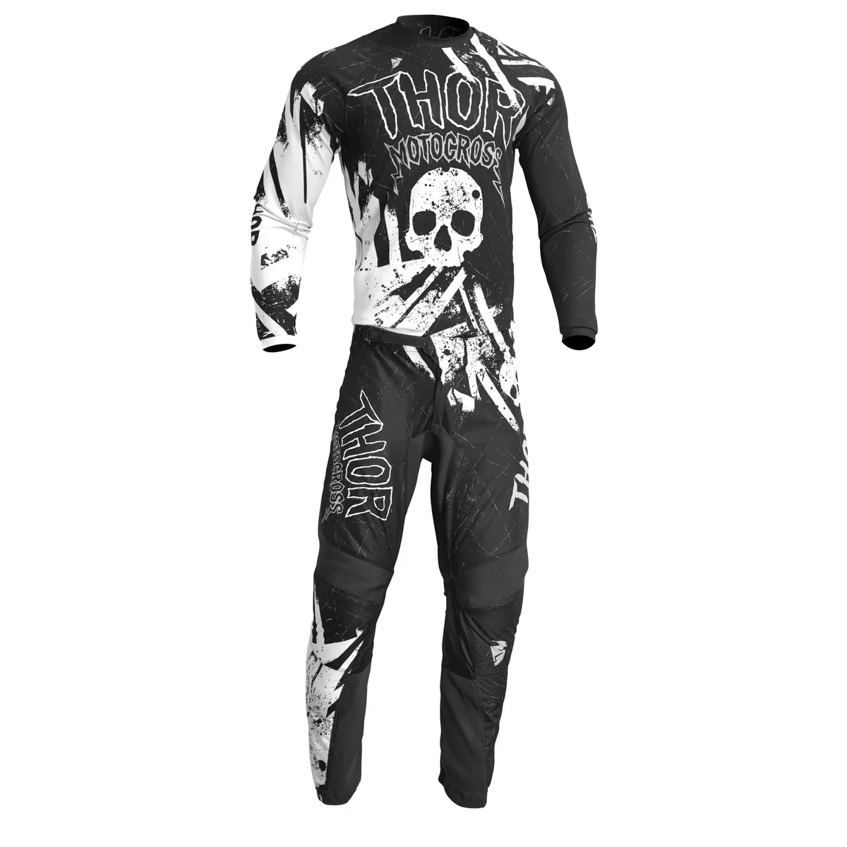 2023 Thor Youth Sector Gnar Black/White Gear Combo 1