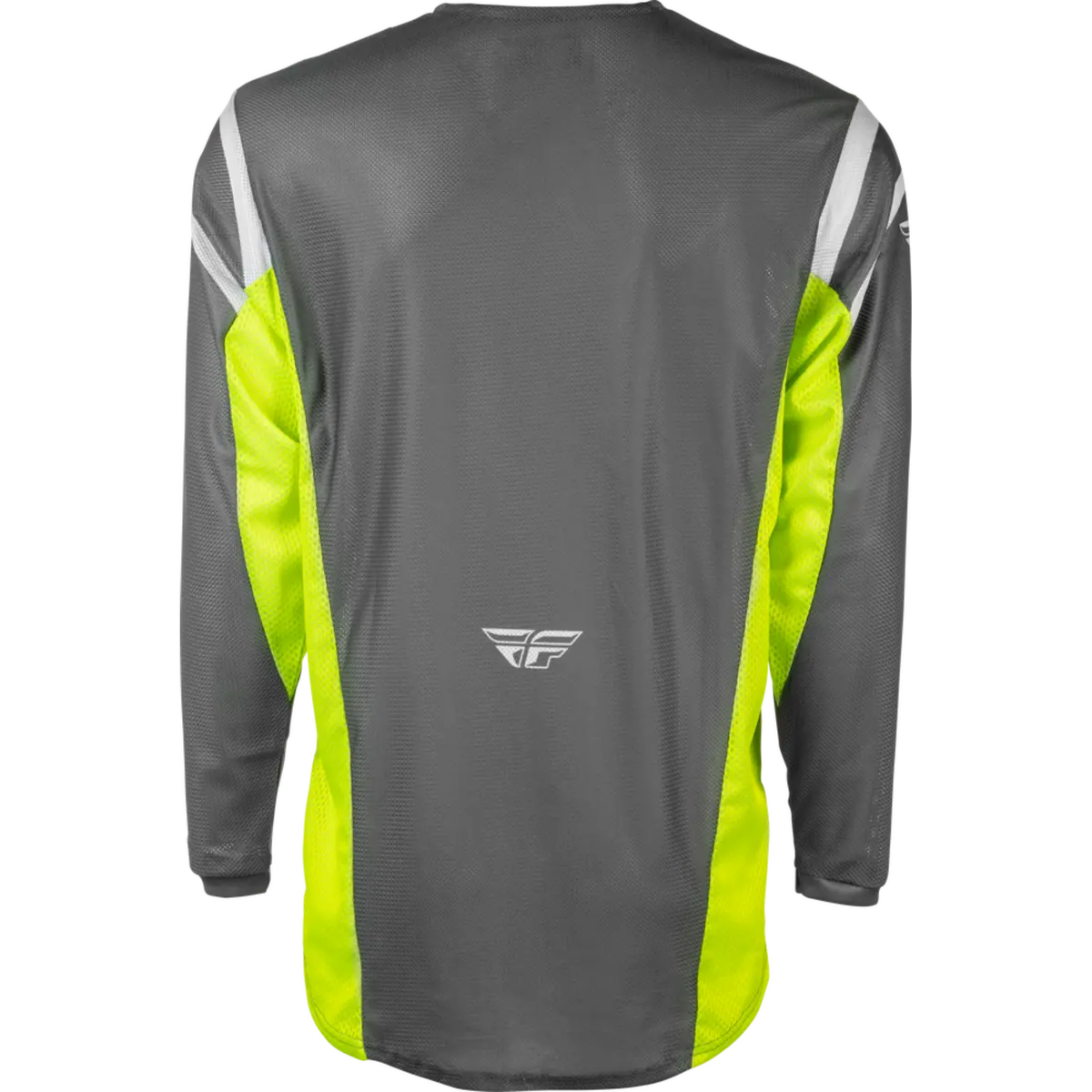 2025.5 Fly Racing Adult Kinetic Mesh Center Grey/White/Hi-Vis Gear Combo 3