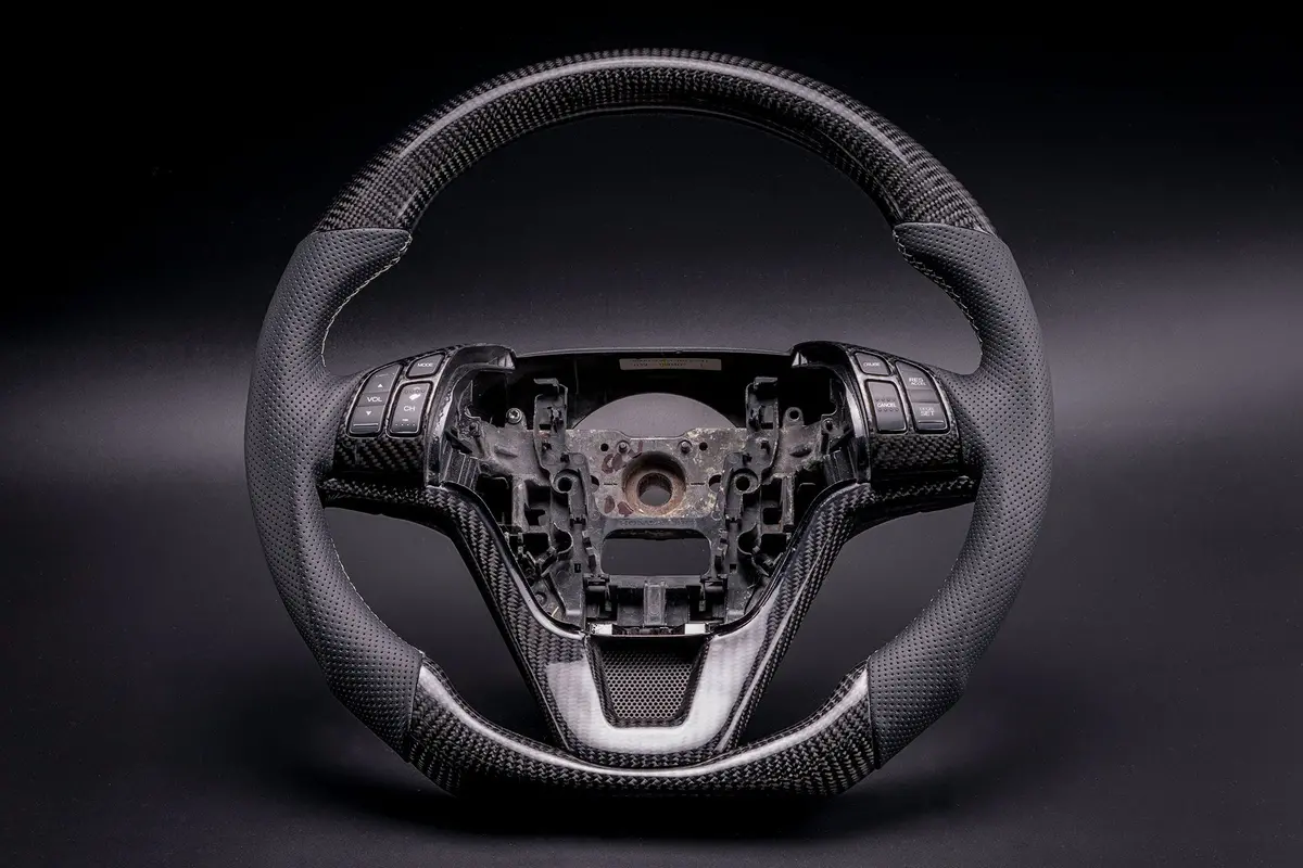 Carbon Steering Wheel - Honda - Crv (2007-2011 Full Black) 1
