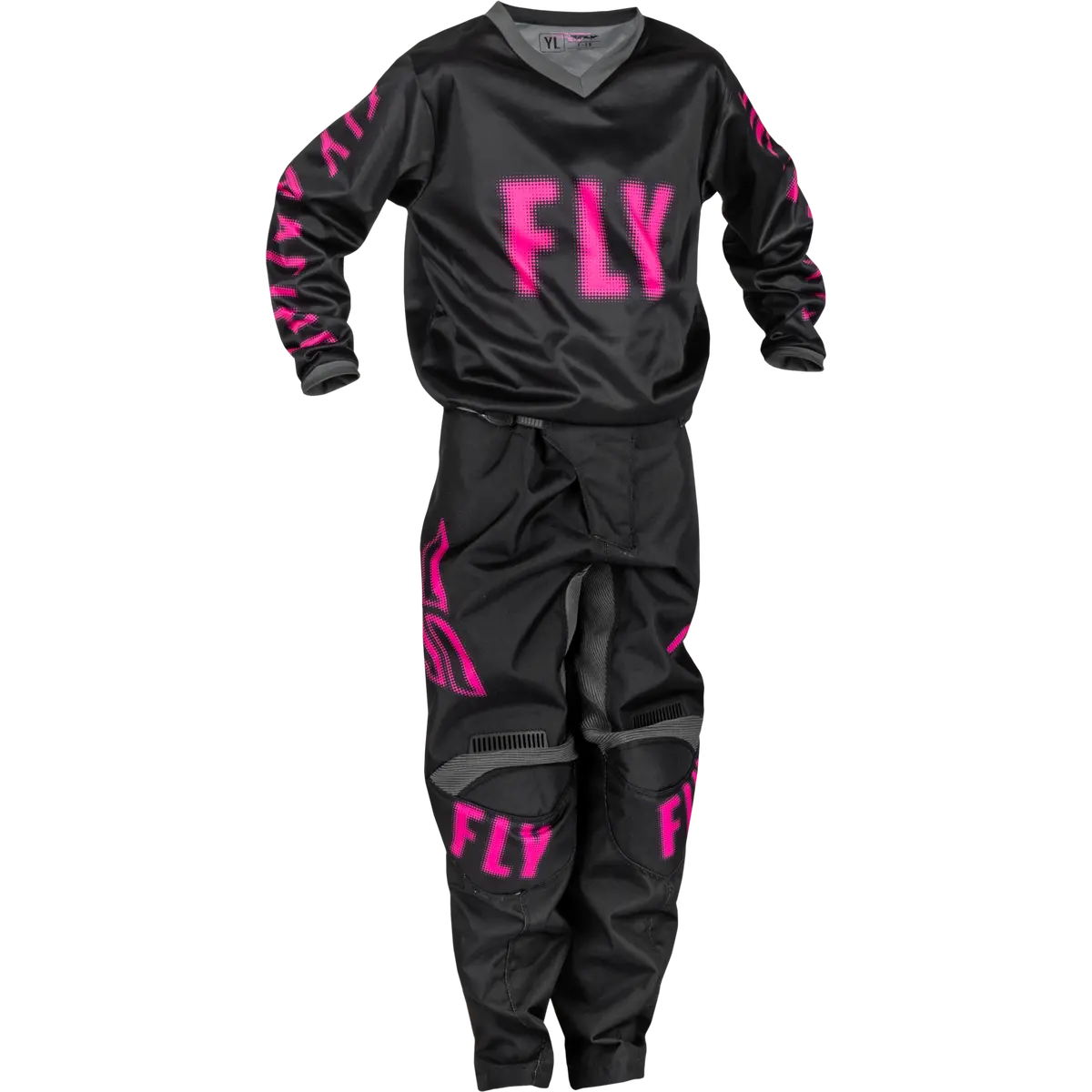 2024 Fly Racing Youth F-16 Black/Pink Gear Combo 1