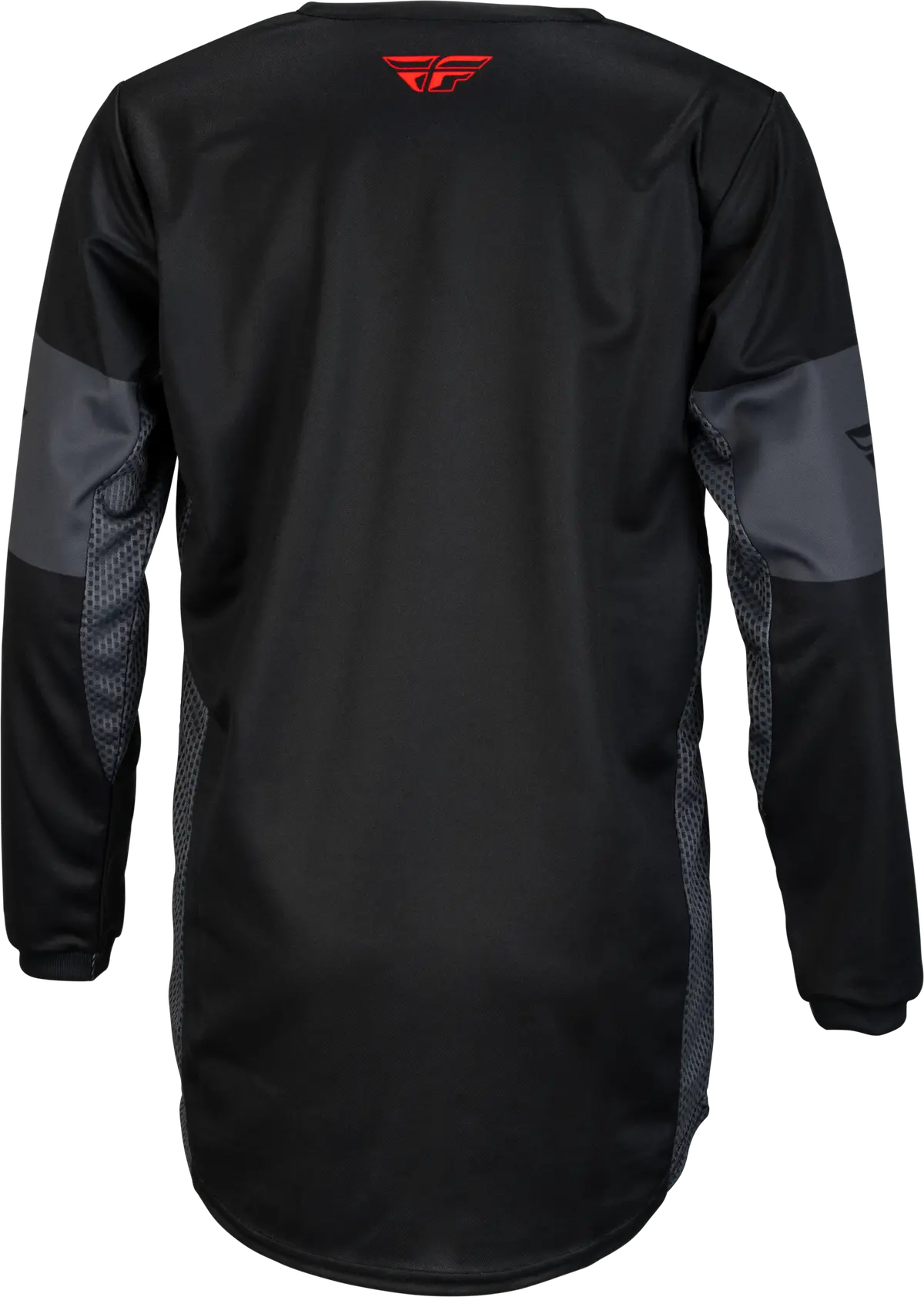 2024 Fly Racing Youth Kinetic Khaos Black/Red/Grey Gear Combo 3