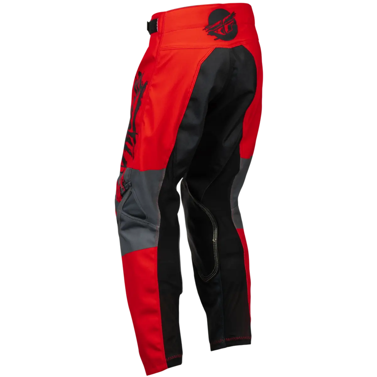 2024 Fly Racing Youth Kinetic Khaos Black/Red/Grey Gear Combo 5