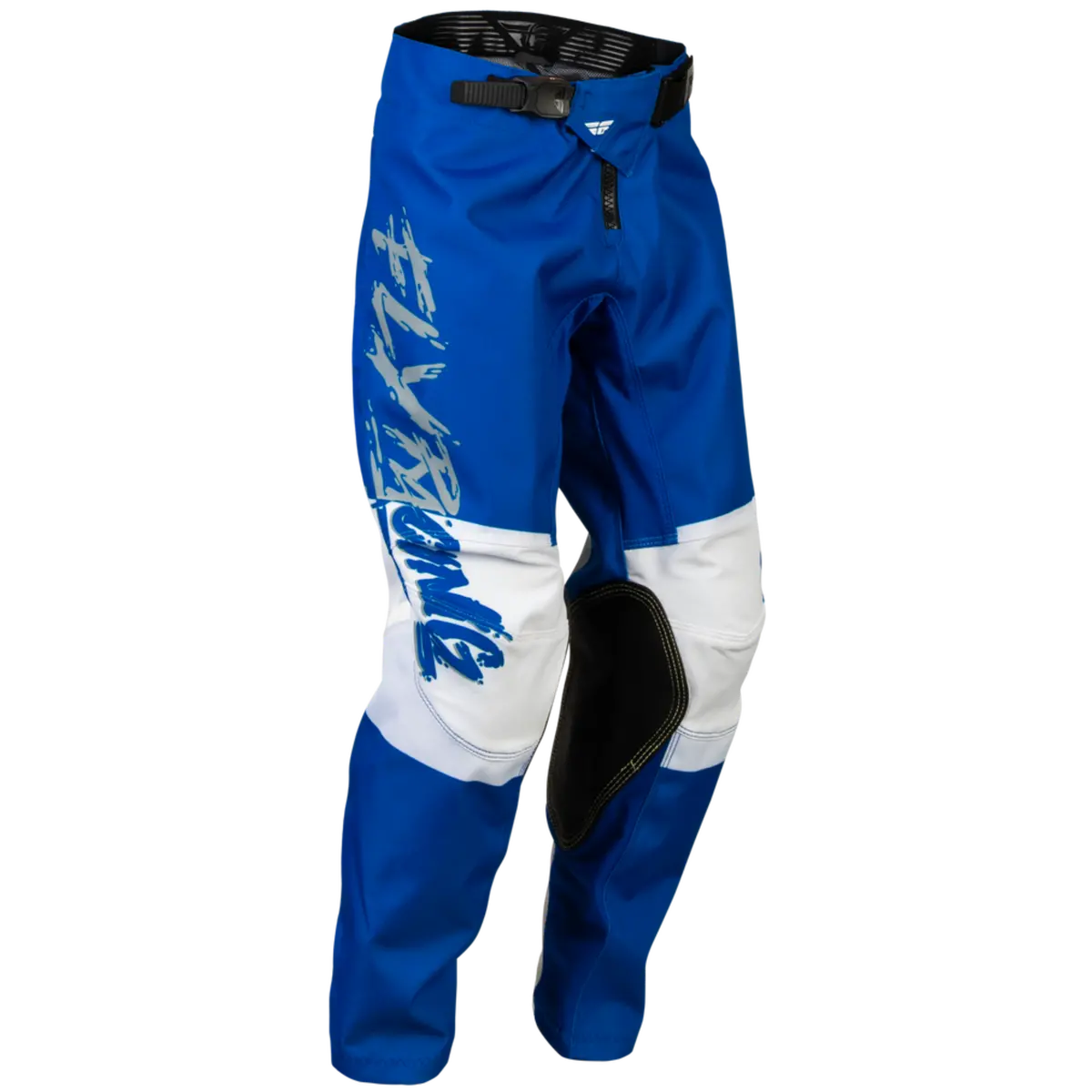2024 Fly Racing Youth Kinetic Khaos Light Grey/Blue/White Gear Combo 4