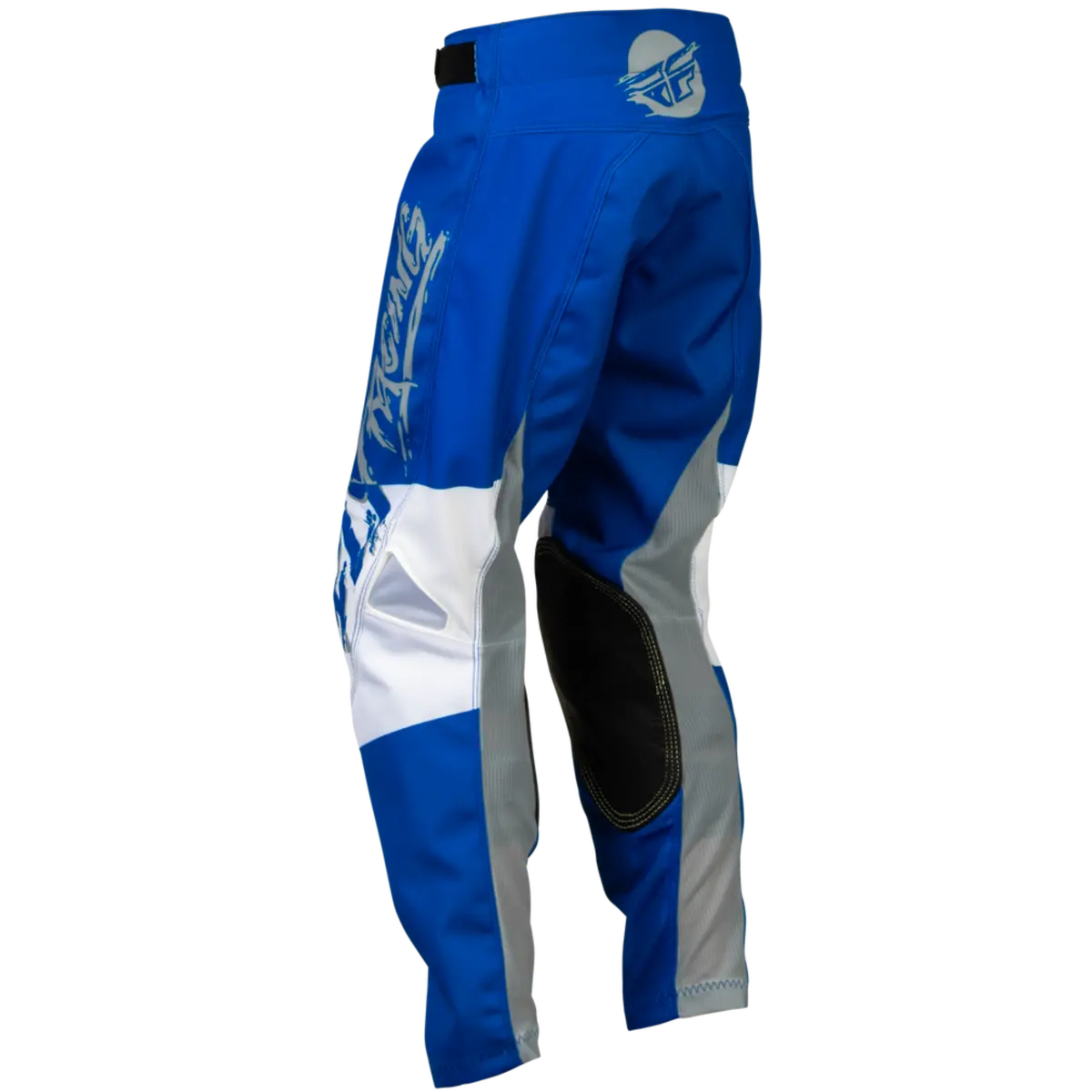 2024 Fly Racing Youth Kinetic Khaos Light Grey/Blue/White Gear Combo 5