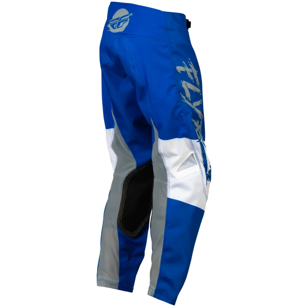 2024 Fly Racing Youth Kinetic Khaos Light Grey/Blue/White Gear Combo 6