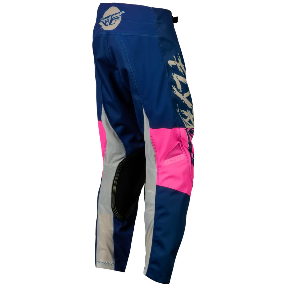 2024 Fly Racing Youth Kinetic Khaos Light Pink/Navy/Tan Gear Combo 5