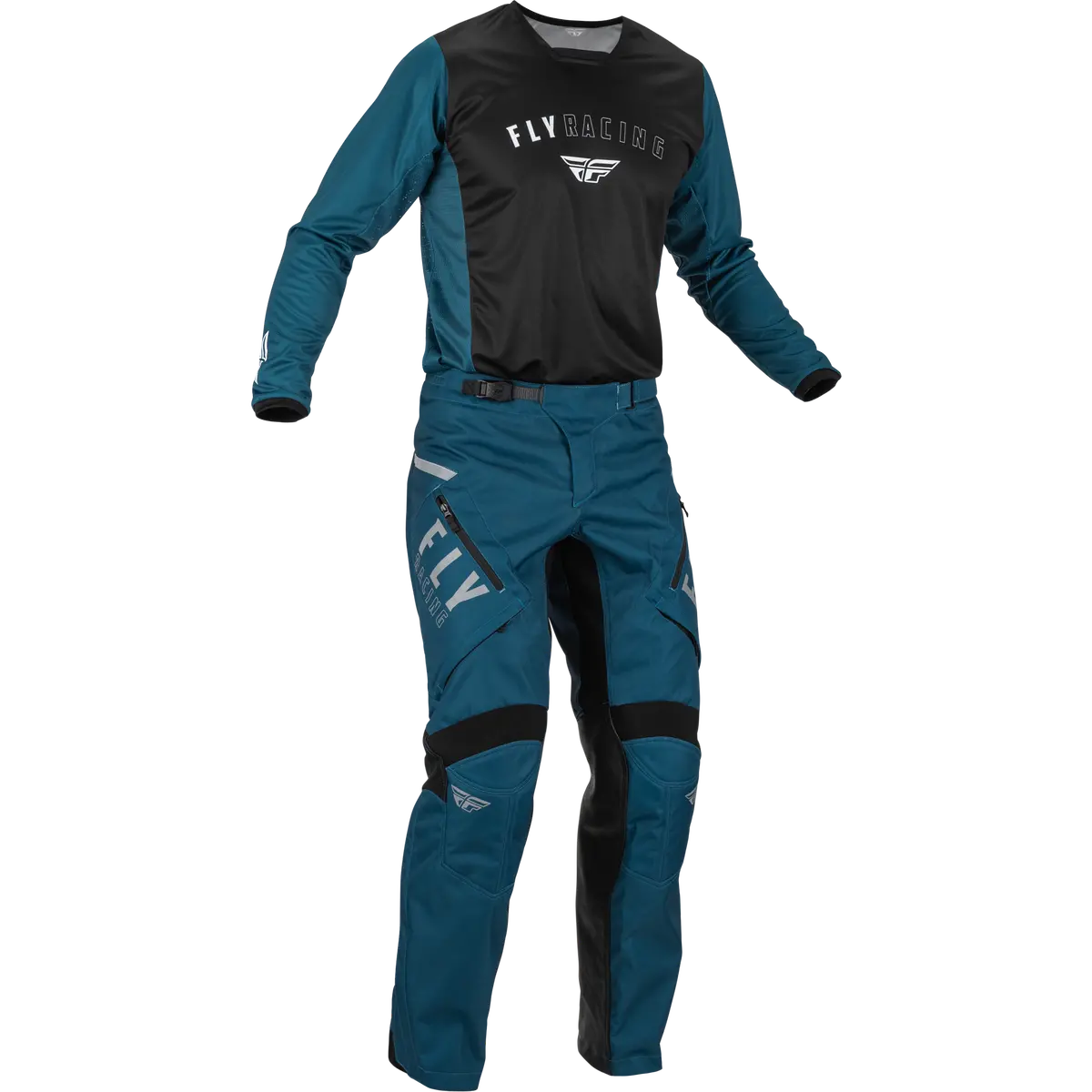 2025 Fly Racing Adult Patrol Slate Blue/Black Gear Combo (Over The Boot) 1