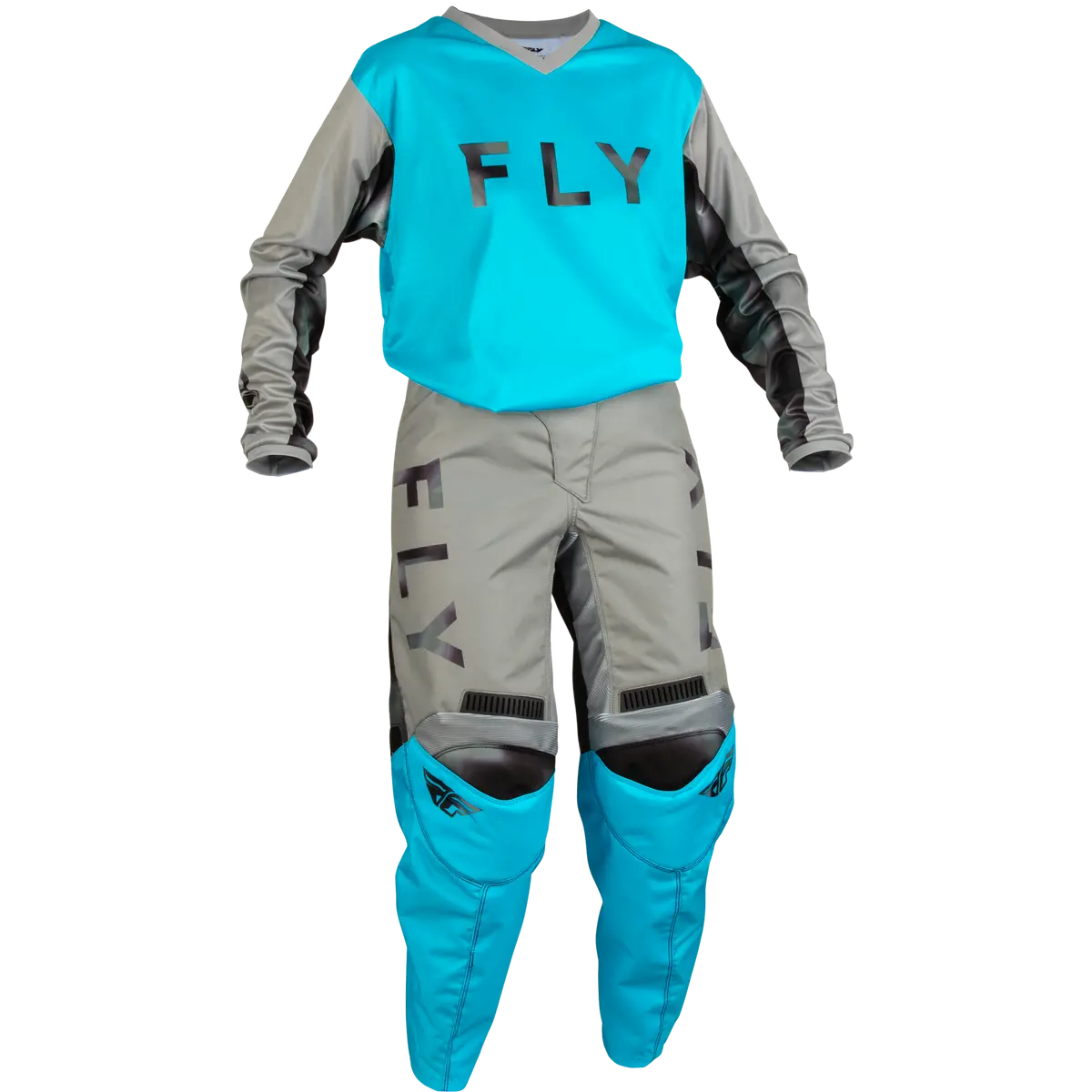 2023 Fly Racing Women's F-16 Sky Blue/Light Grey Gear Combo 1