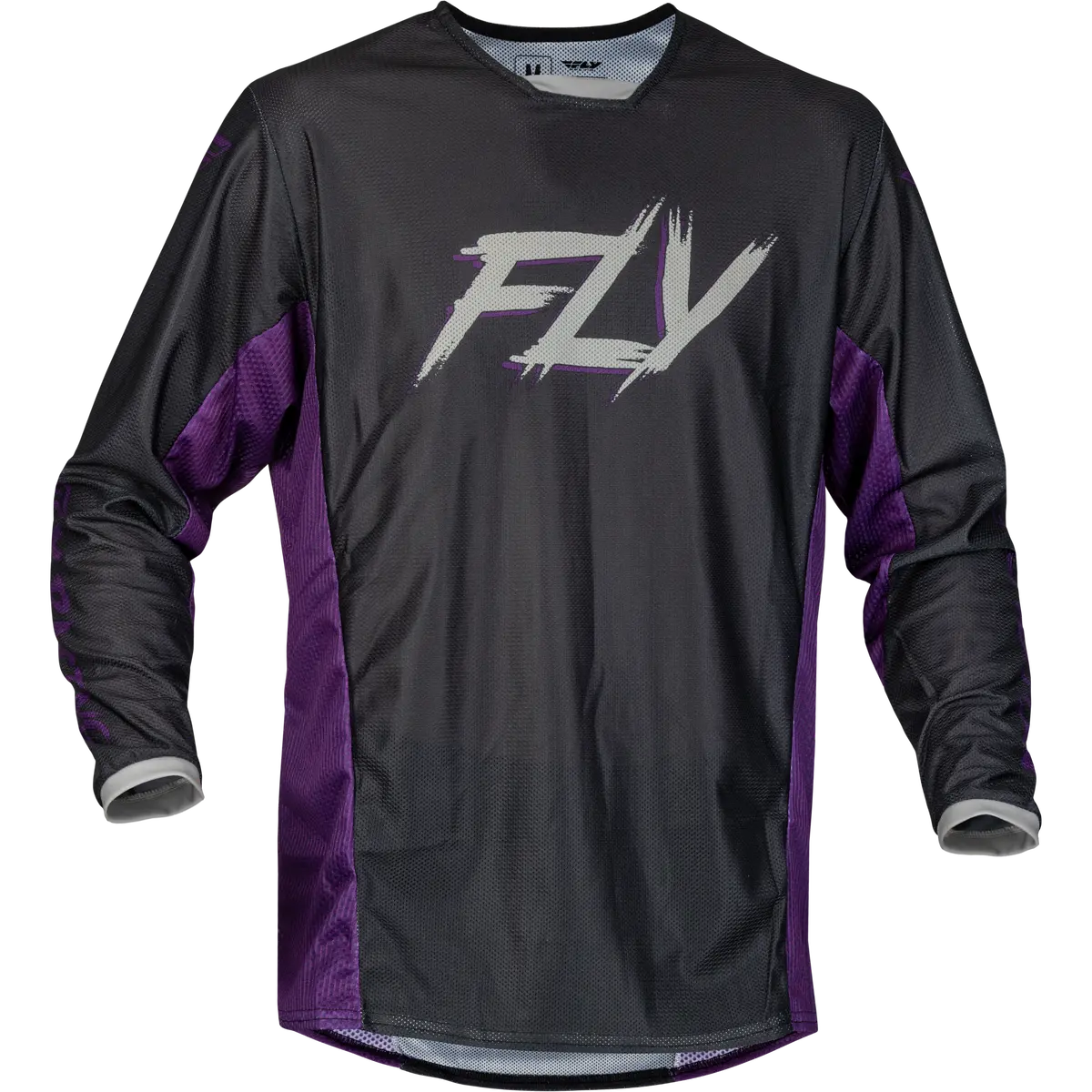 2023.5 Fly Racing Kinetic Mesh Rave Black/Purple/Silver Gear Combo - Adult 2
