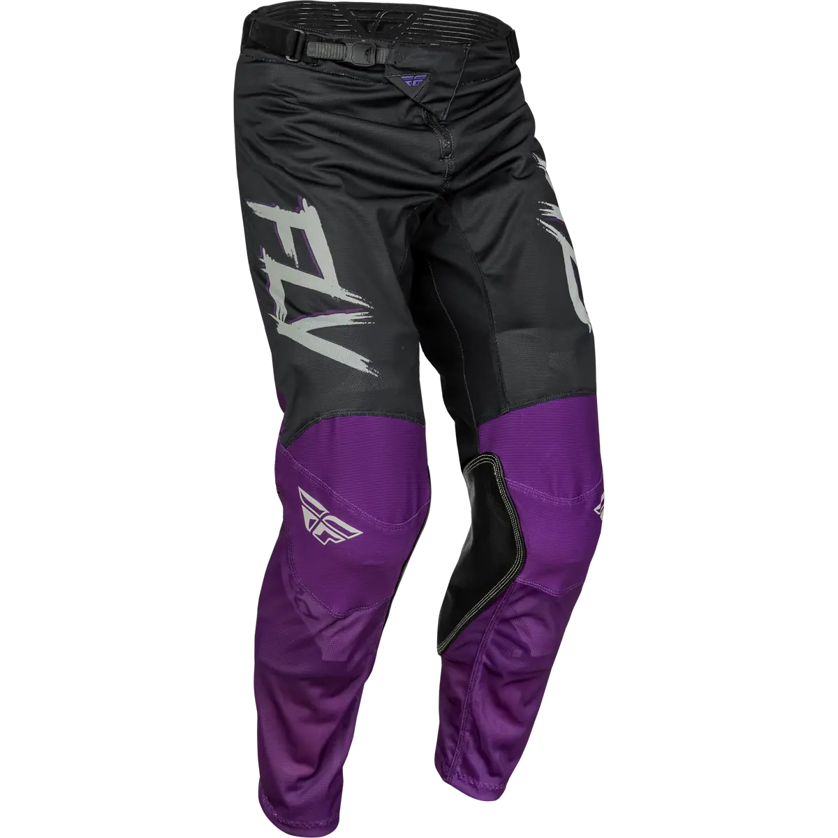 2023.5 Fly Racing Kinetic Mesh Rave Black/Purple/Silver Gear Combo - Adult 4