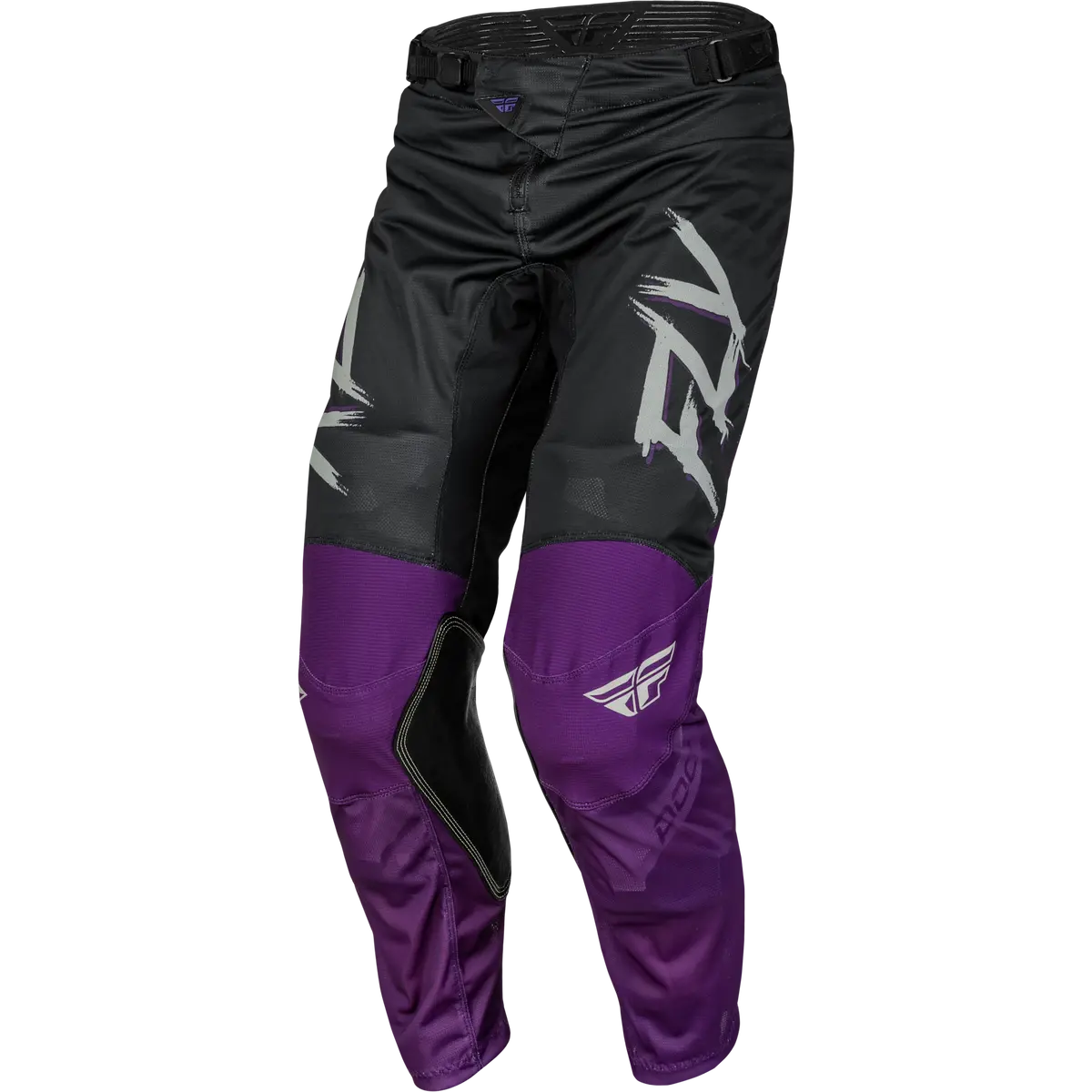 2023.5 Fly Racing Kinetic Mesh Rave Black/Purple/Silver Gear Combo - Adult 7