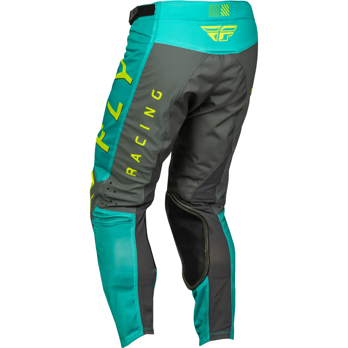 2023.5 Fly Racing Kinetic Mesh Kore Hi-Vis/Teal/Grey Gear Combo - Adult 5