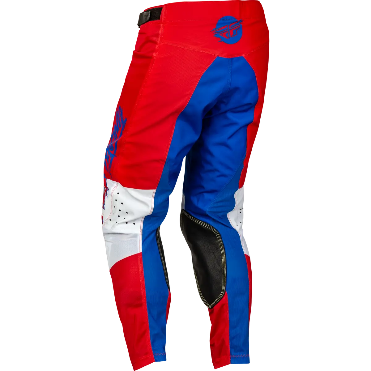 2023.5 Fly Racing Kinetic Mesh Khaos Red/White/Blue Gear Combo - Youth (6-13) 5