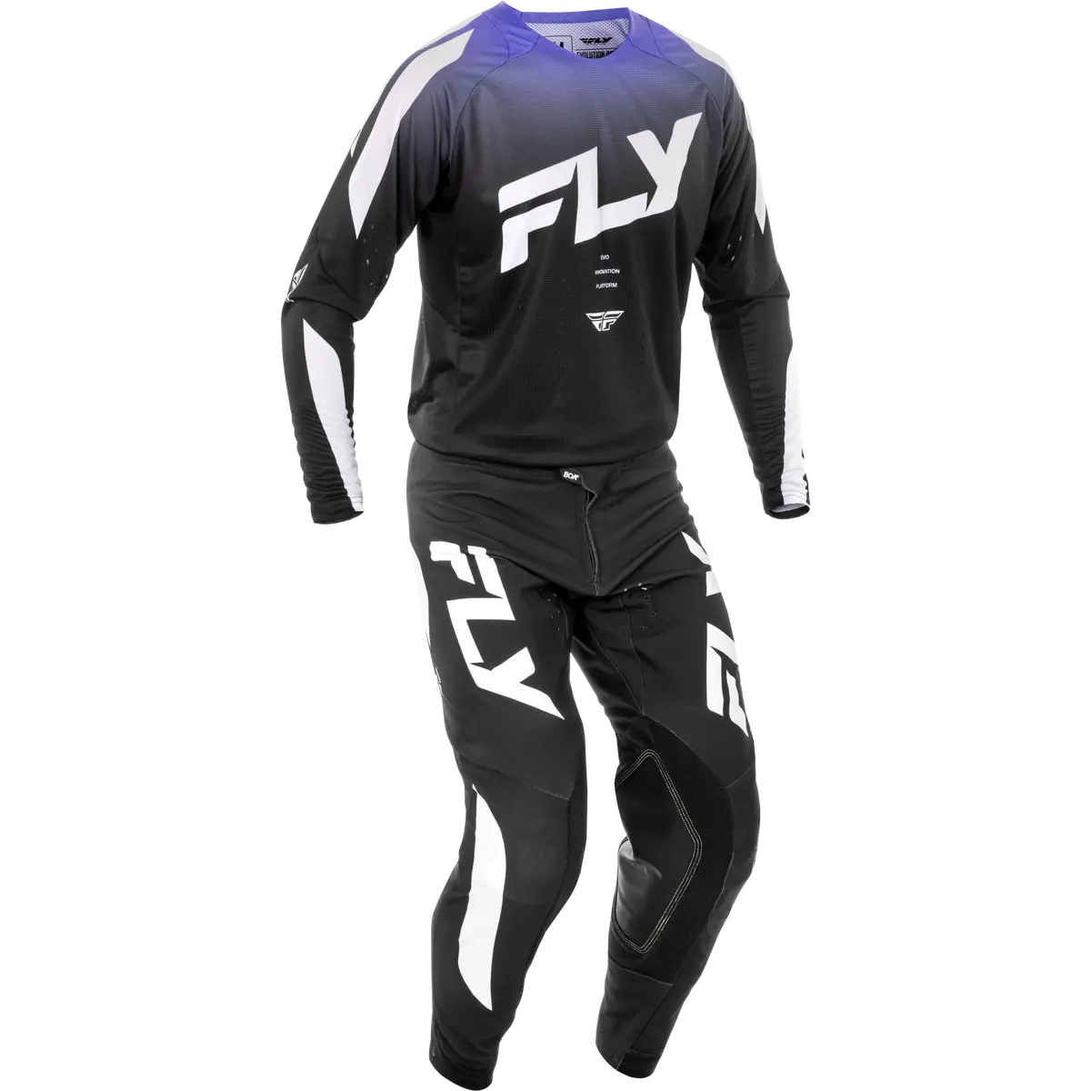 2025 Fly Racing Adult Evolution Dst Black/White/Purple Gear Combo 1
