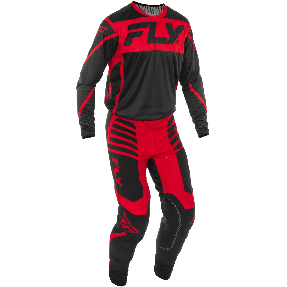 2025 Fly Racing Adult Lite Black/Red Gear Combo 1