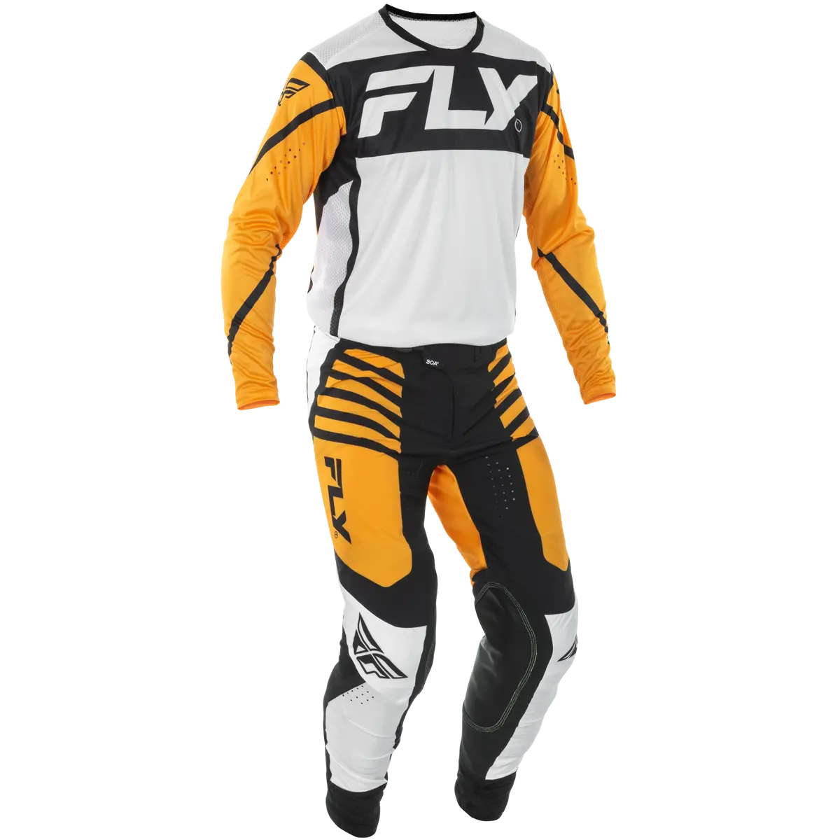 2025 Fly Racing Adult Lite White/Black/Mustard Gear Combo 1