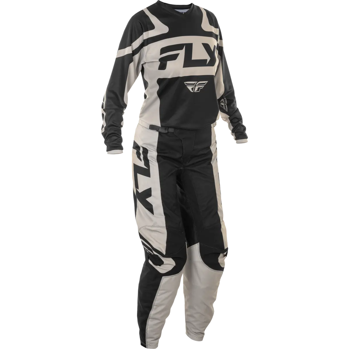 2025 Fly Racing Women's F-16 Black/White Gear Combo 1