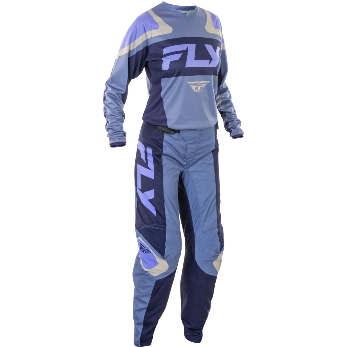 2025 Fly Racing Women's F-16 Stone/Lavender Gear Combo 1