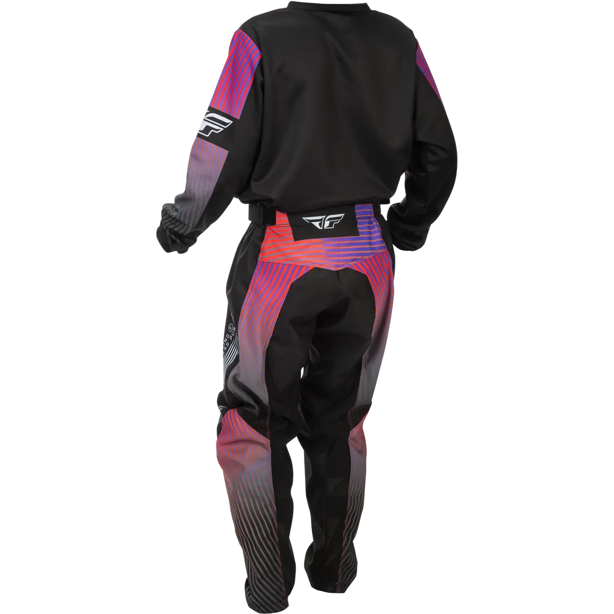 2026 Fly Racing Youth F-16 Gear Combo - Black/Red/Purple 2