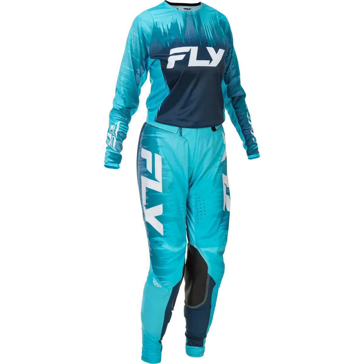2026 Fly Racing Adult Women's Lite Gear Combo - Aqua/Navy/White 1