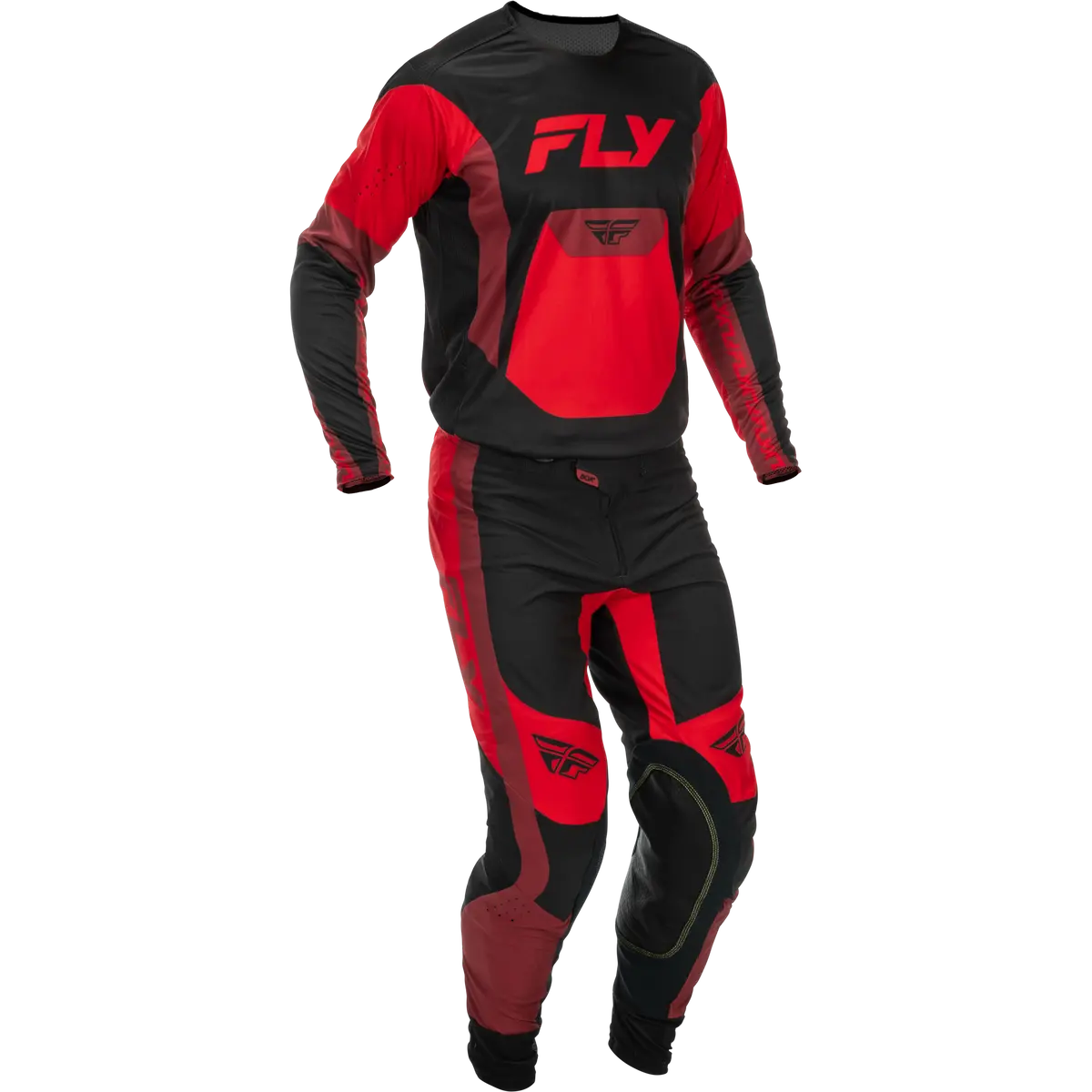 2026 Fly Racing Adult Lite Gear Combo - Black/Red 1
