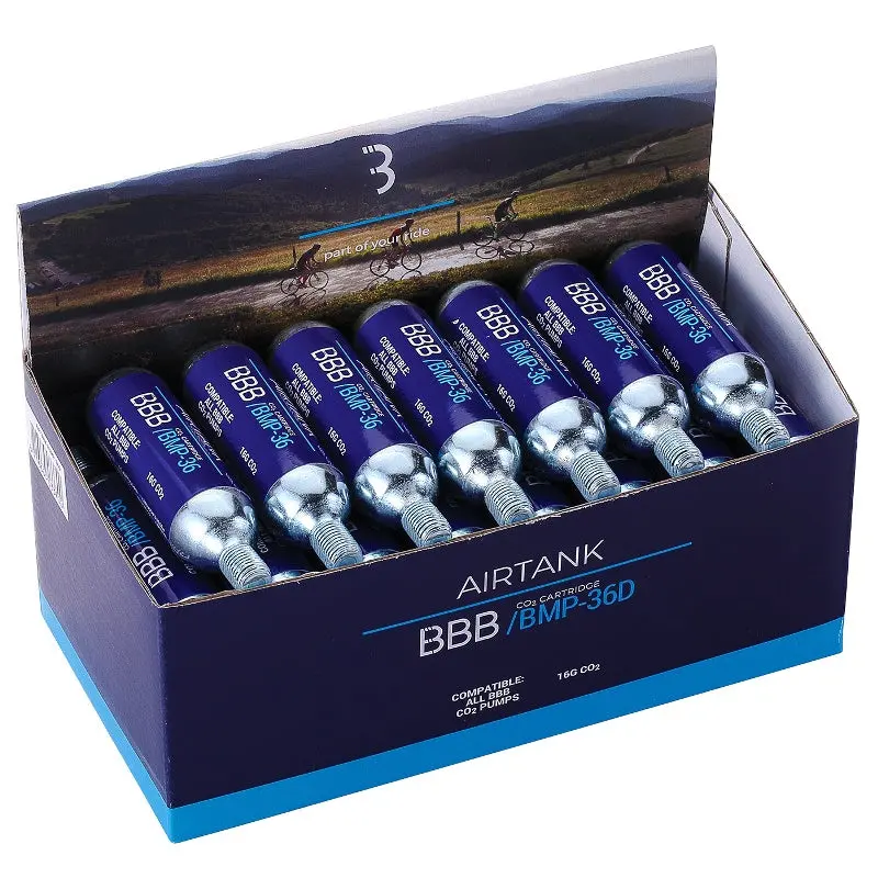 Bbb - Airtanks 16G Co2 Cartridges, 30Pc Display Box 2