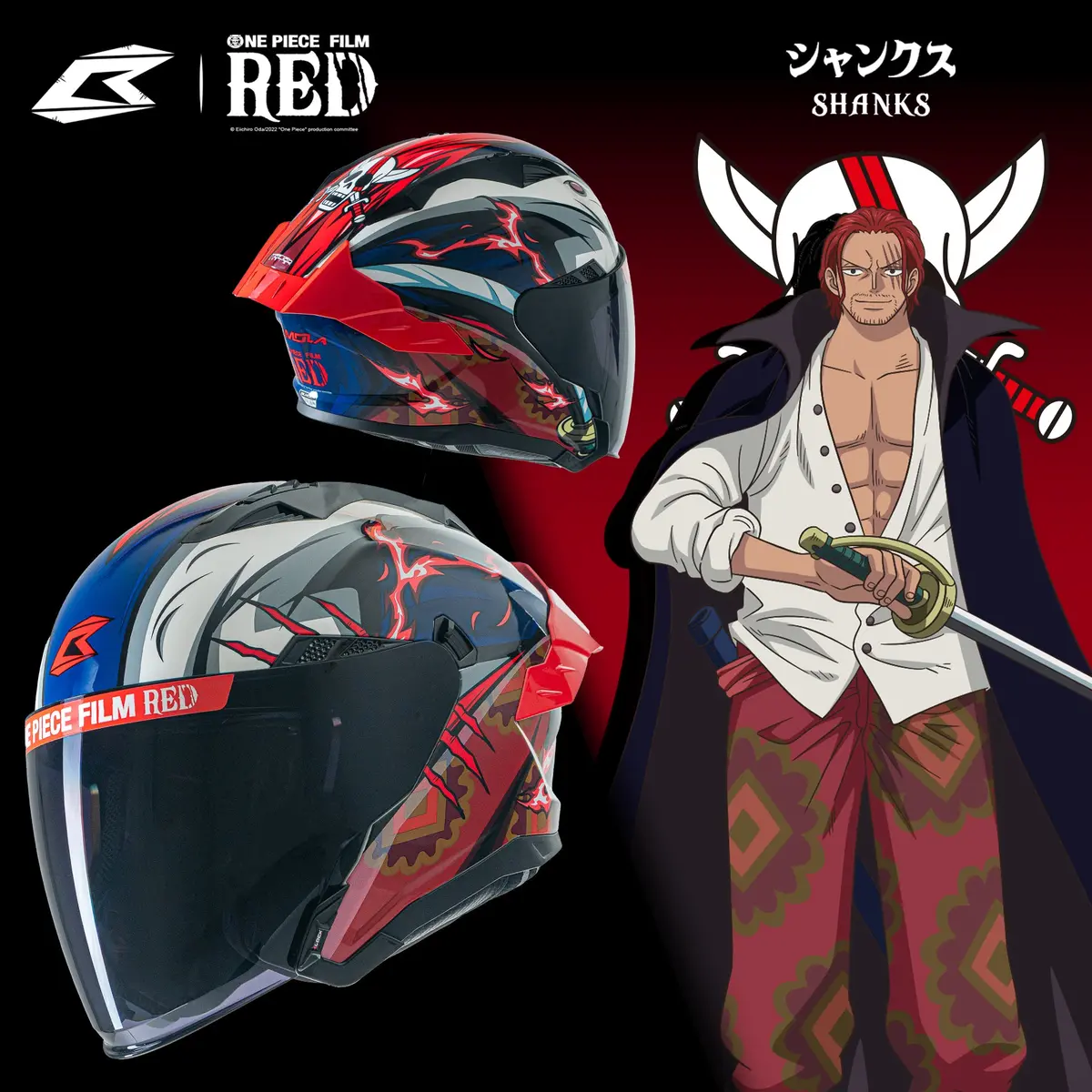 Bilmola Ad Jet One Piece Shanks Open Face Helmet 1