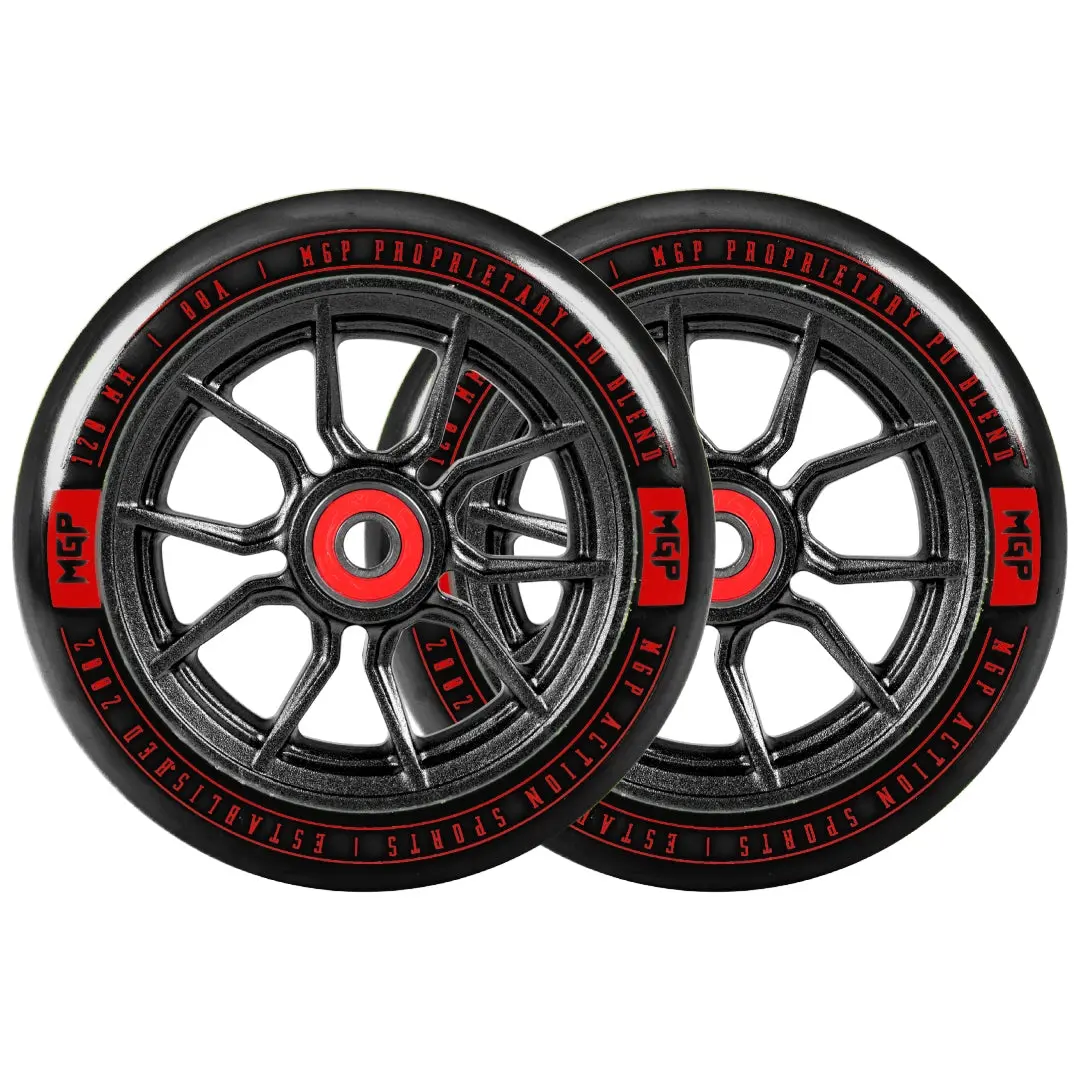 Pair Madd Gear 120Mm Syndicate Ar Wheels Black / Red 1