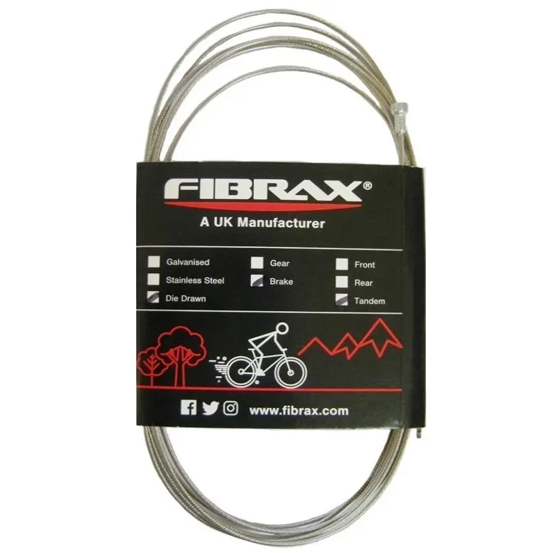 Fibrax Stainless Steel Tandem Brake Cable (Pear Nipple) 2