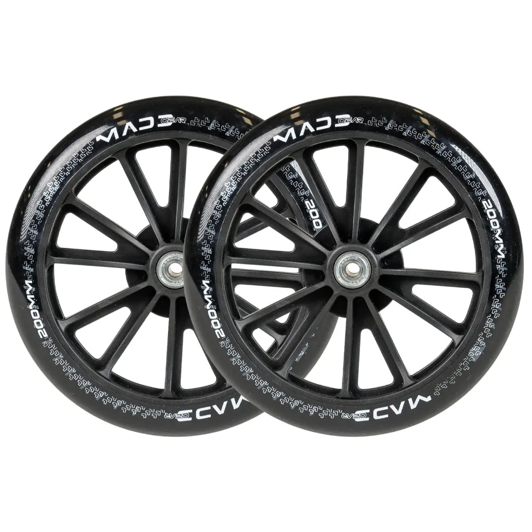 Pair Madd Gear 200Mm Metro Cruise Wheel Black 1