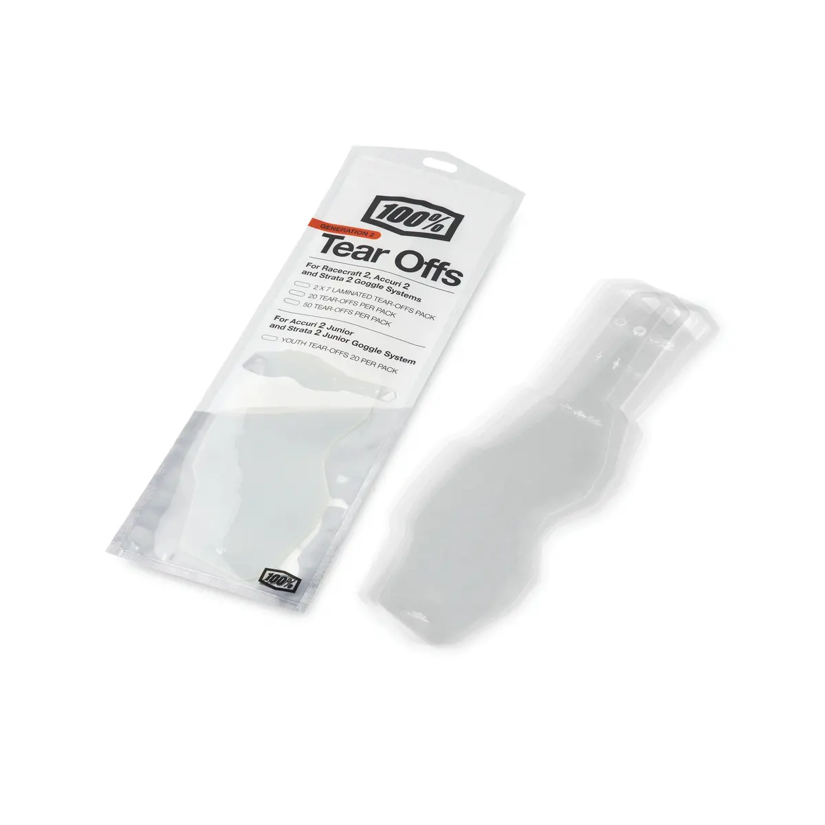 100% Ac2/St2 Junior Goggle Tear-Offs 1